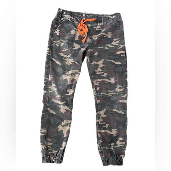 Camouflage Joggers with Orange Drawstring - Picture 1 of 5